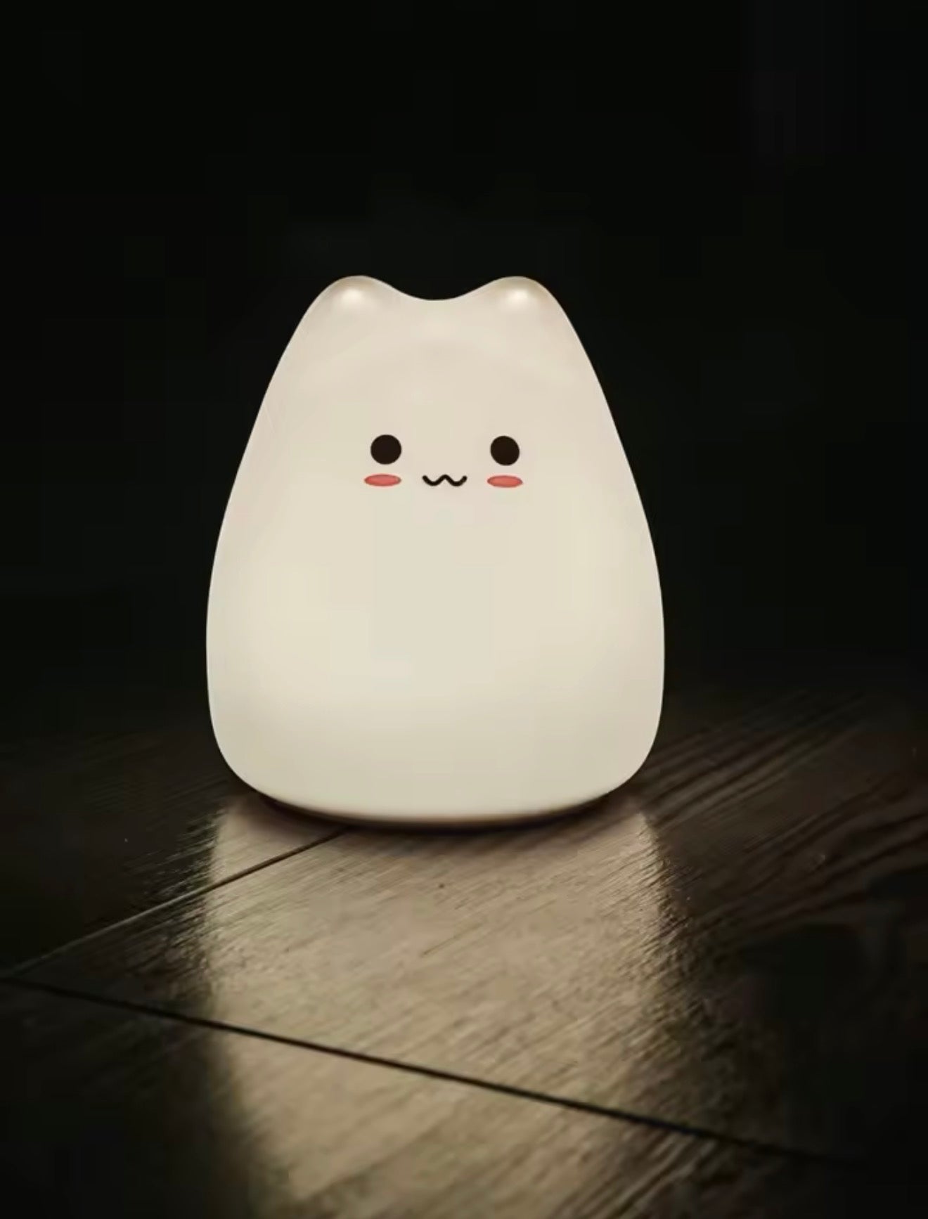 Cute Cat Night Light for Babies – Soft Silicone LED Nursery Lamp