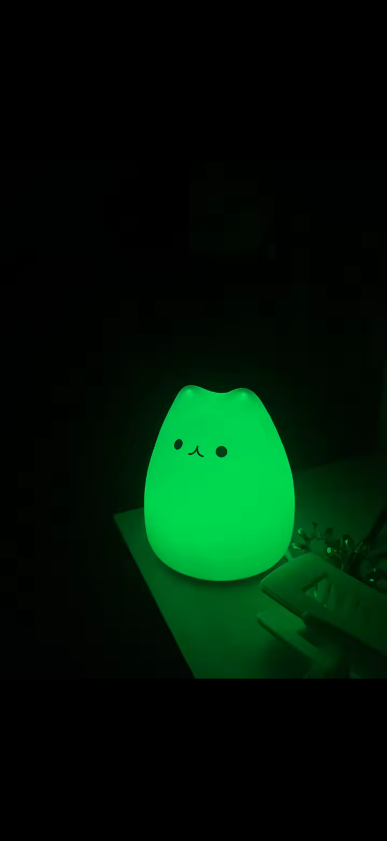 Cute Cat Night Light for Babies – Soft Silicone LED Nursery Lamp