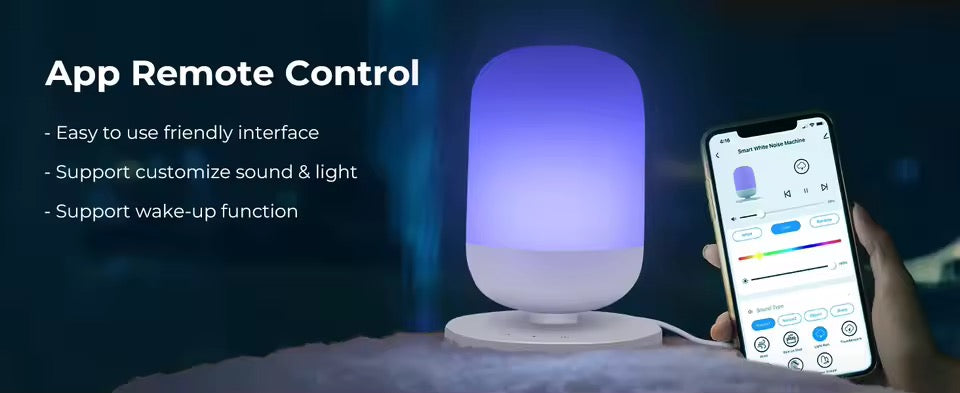 DreamNest™ Smart Baby Sleep Soother – Light & Sound Machine with App Control